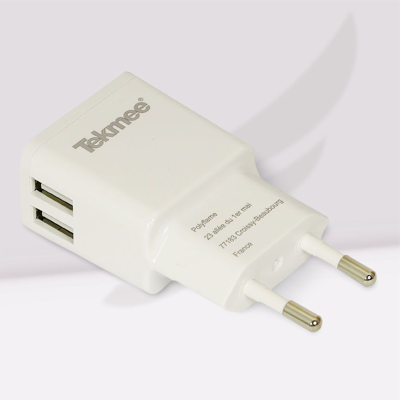 Adaptateur mural 2 ports USB 2,4A Tekmee